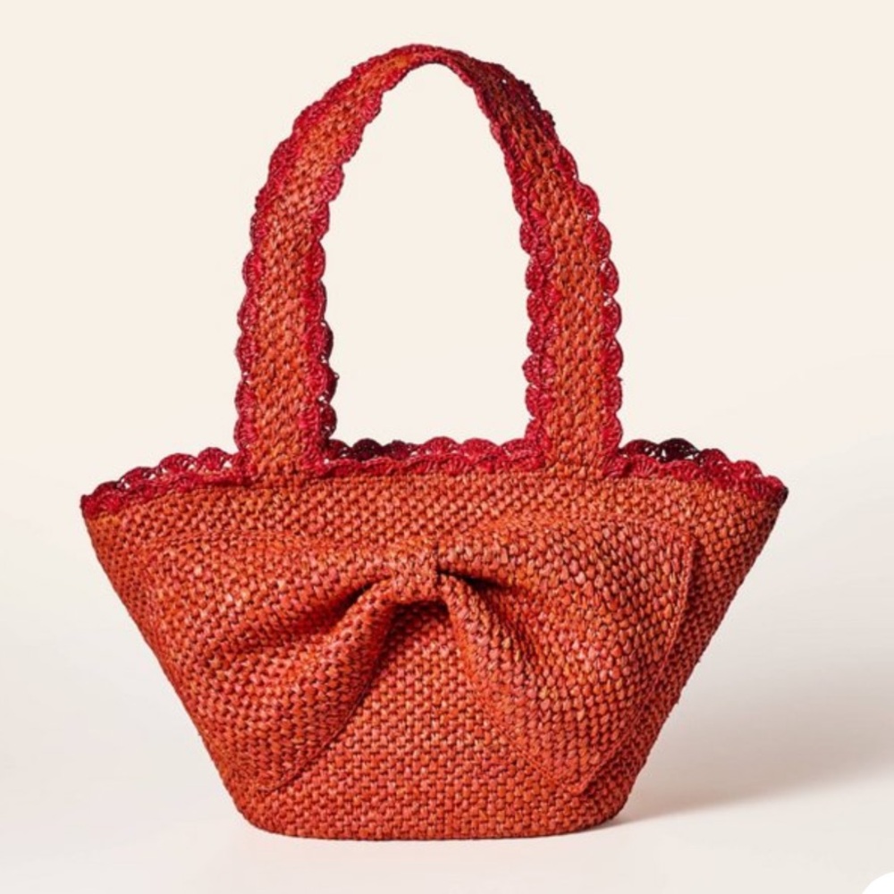NWT kate spade new york x Target Raffia Bow Tote Bag